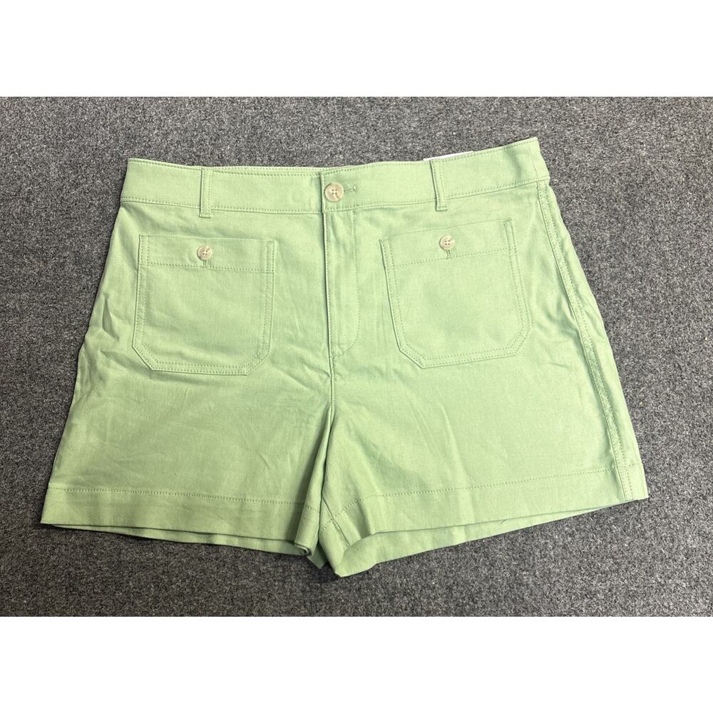 NWT LOFT The Palmer Short Women’s Size 12 Green High Rise Stretch Shorts